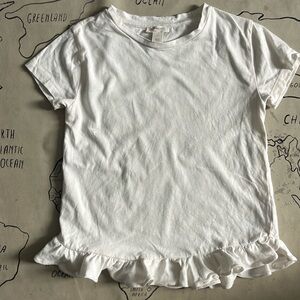JCrew crewcuts Girls' ruffle bottom tee size S